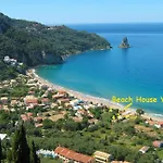 Beachfront Holiday House “Yannis” On Agios Gordios Beach In Corfu